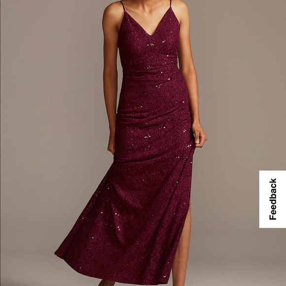 NWT never worn David’s Bridal sequin dress - Picture 1 of 3